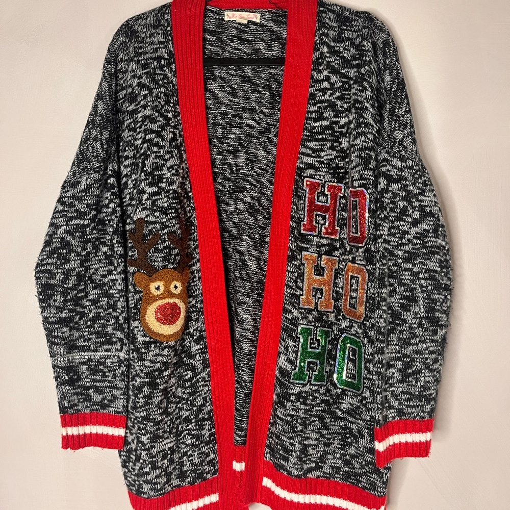 Christmas Red and Black Patterned Sweater